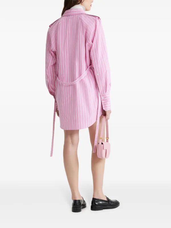 【日本未入荷】 PATOU パトゥ ストライプ ミニシャツドレス 日本未入荷】 PATOU パトゥ ストライプ ミニシャツドレス (PATOU