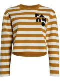 Patou Breton-stripe T-shirt - Brown