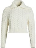 Patou sailor cable-knit sweater - White