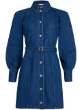 Patou denim mini shirt dress - Blue