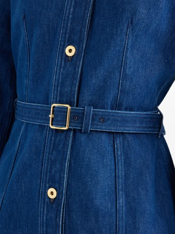 Patou デニムシャツドレス Patou デニム ミニシャツドレス | ブルー | FARFETCH JP