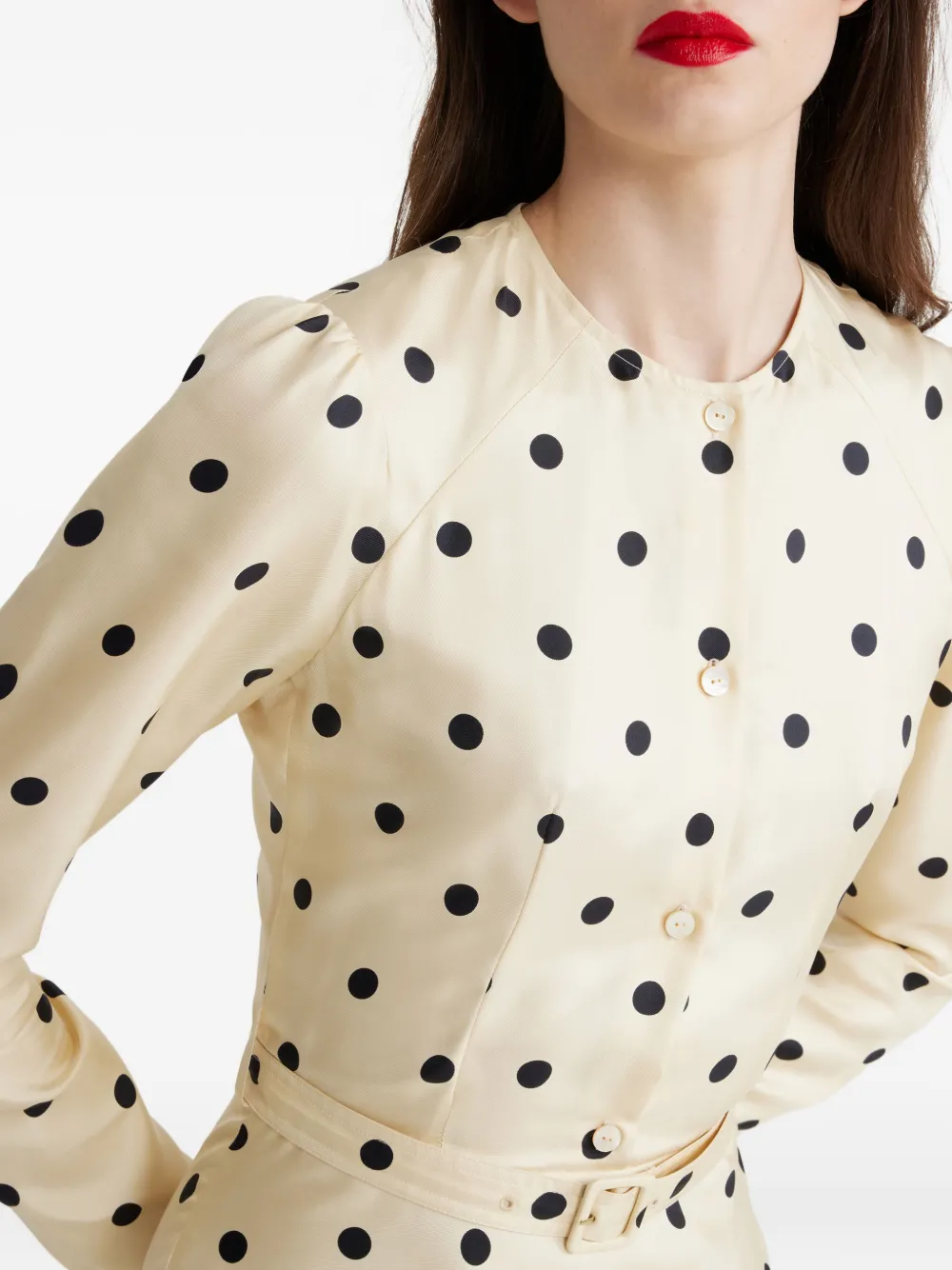 Patou Maxi-jurk met ceintuur Beige