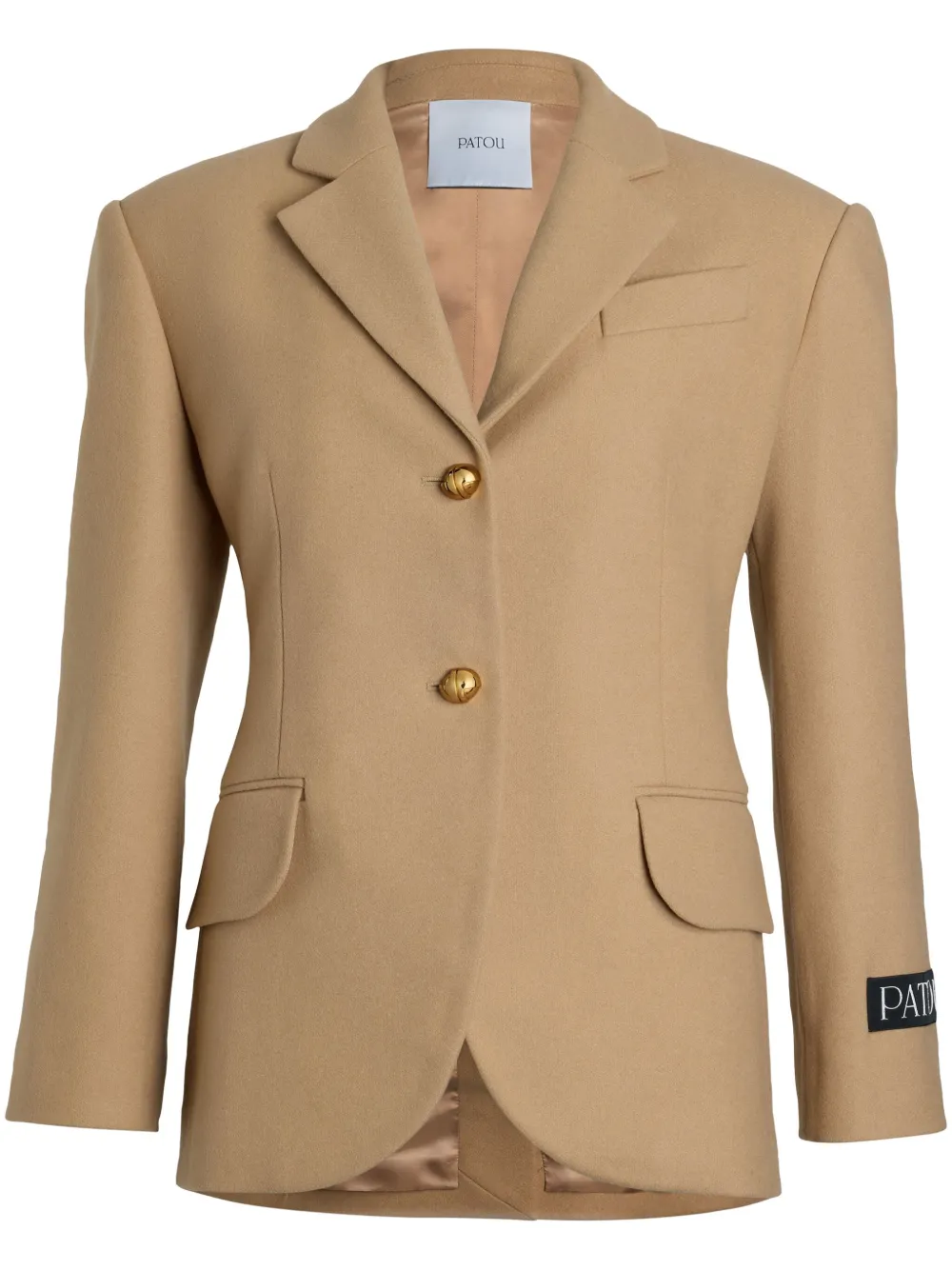 Shop Patou Belted Jacket In Neutrals