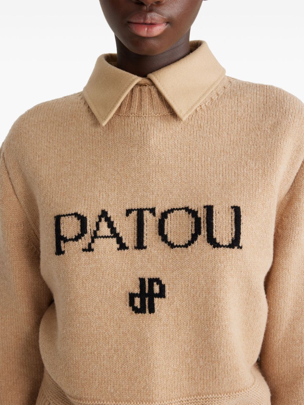 Shop Patou Logo-embroidered Sweater In Neutrals