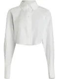 Patou organic-cotton cropped shirt - White