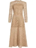 Patou floral-lace maxi dress - Neutrals