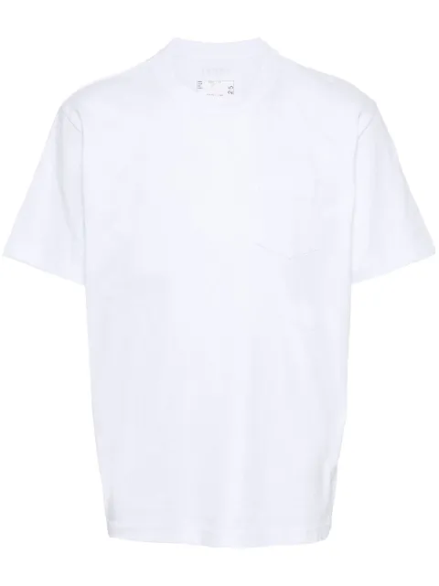 sacai zip-slit cotton T-shirt