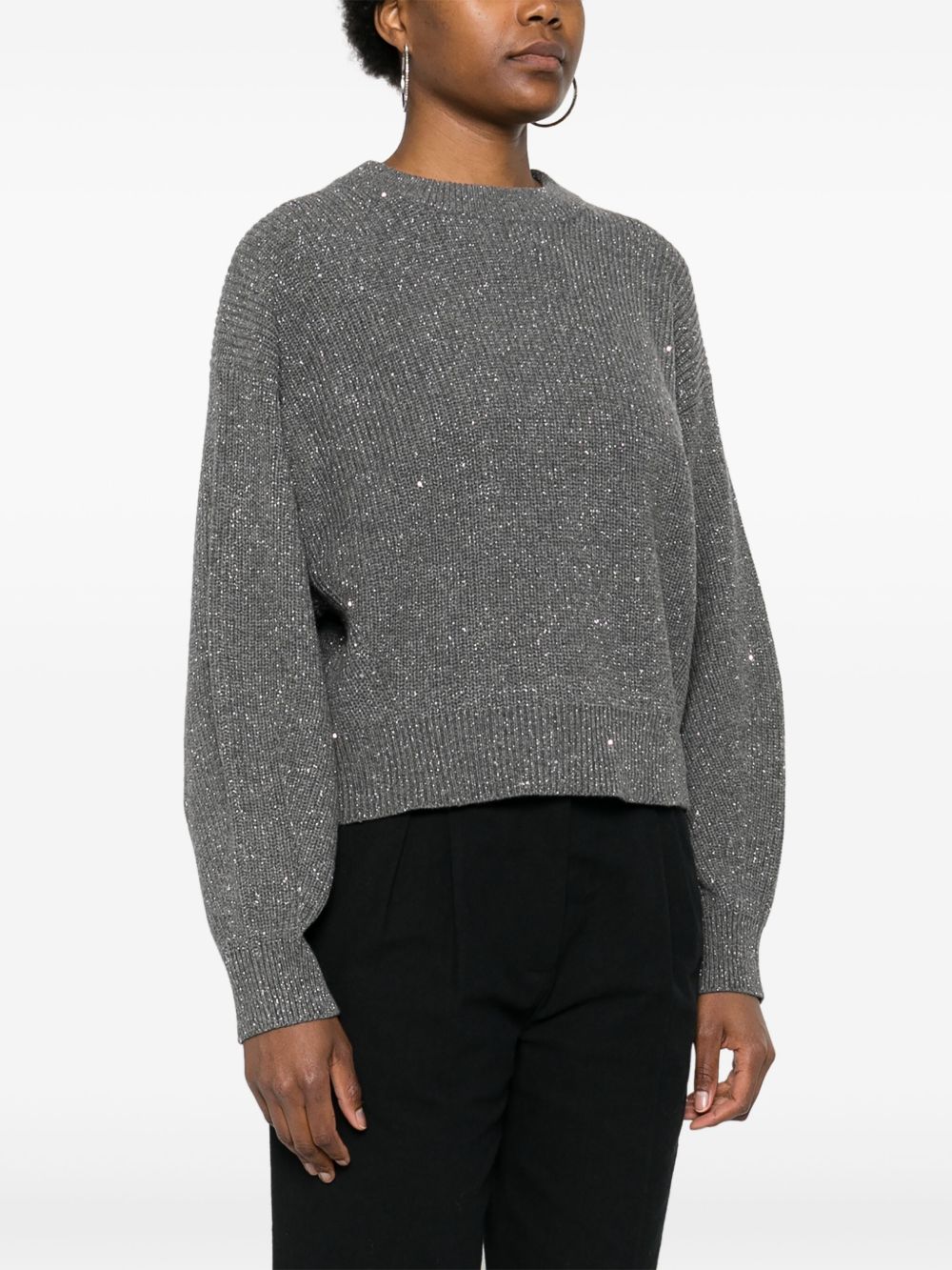 Brunello Cucinelli metallic sequin-embellished jumper Women