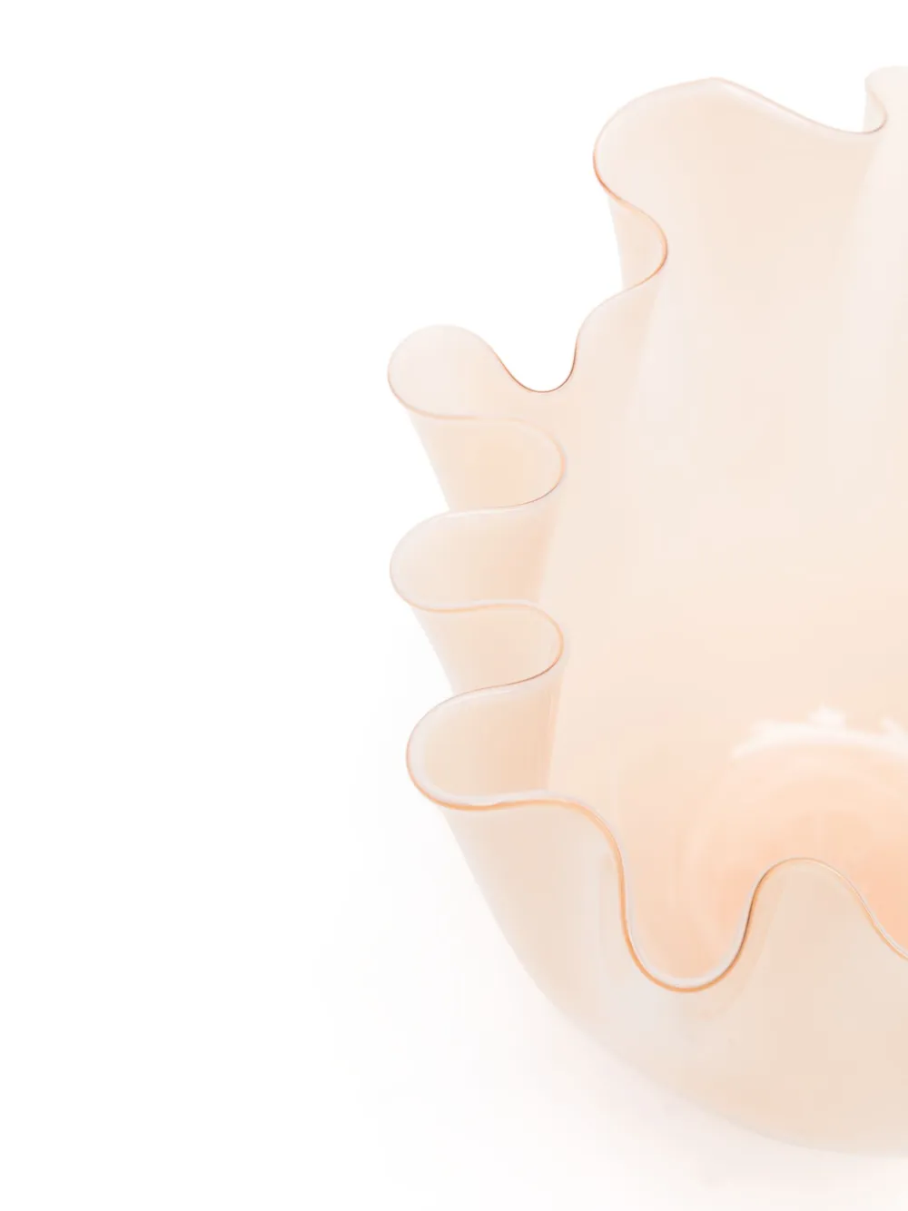 Venini Fazzoletto Murano-glass Vase (23cm X 22cm) In Pink