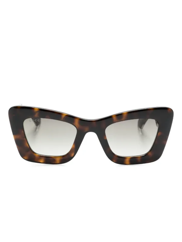 GUCCI キャットアイサングラス ブラウン Gucci Eyewear キャットアイ サングラス | ブラウン | FARFETCH JP