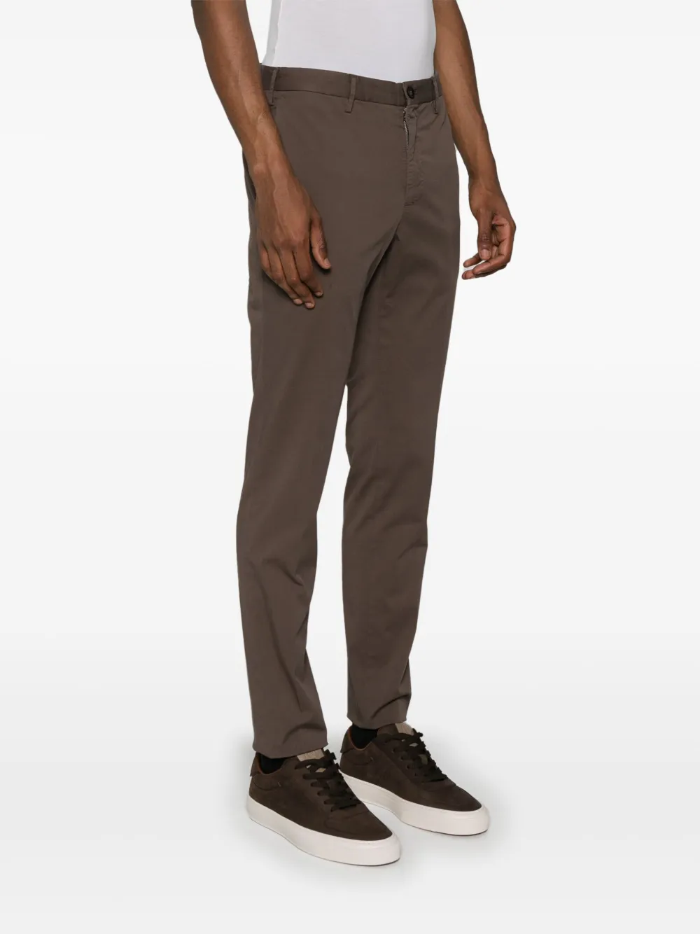 Incotex Mid waist chino Bruin