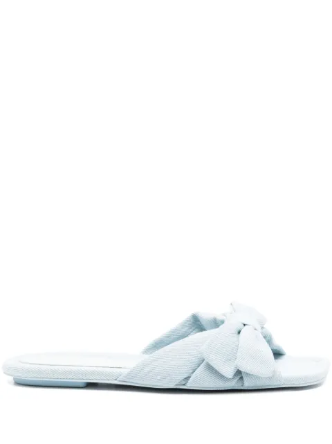 Stuart Weitzman Sofia denim slides