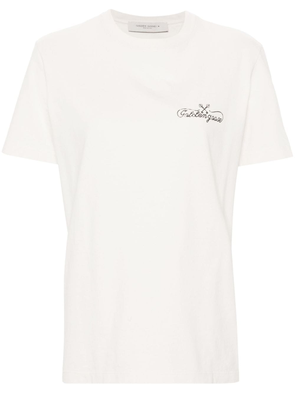 Golden Goose logo-print cotton T-shirt - Bianco