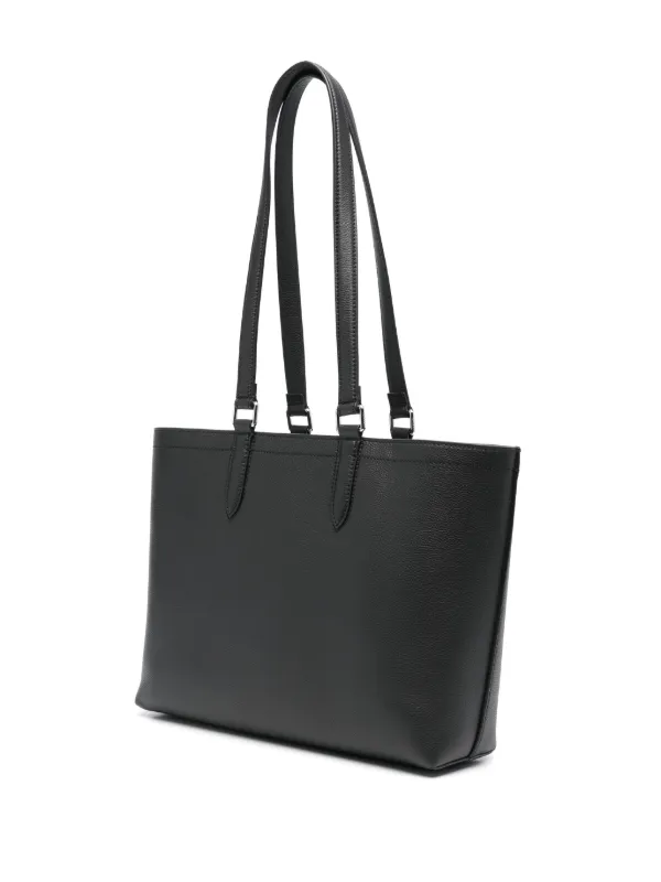 FENDI Roma logo-embossed Leather Tote Bag | Black | FARFETCH
