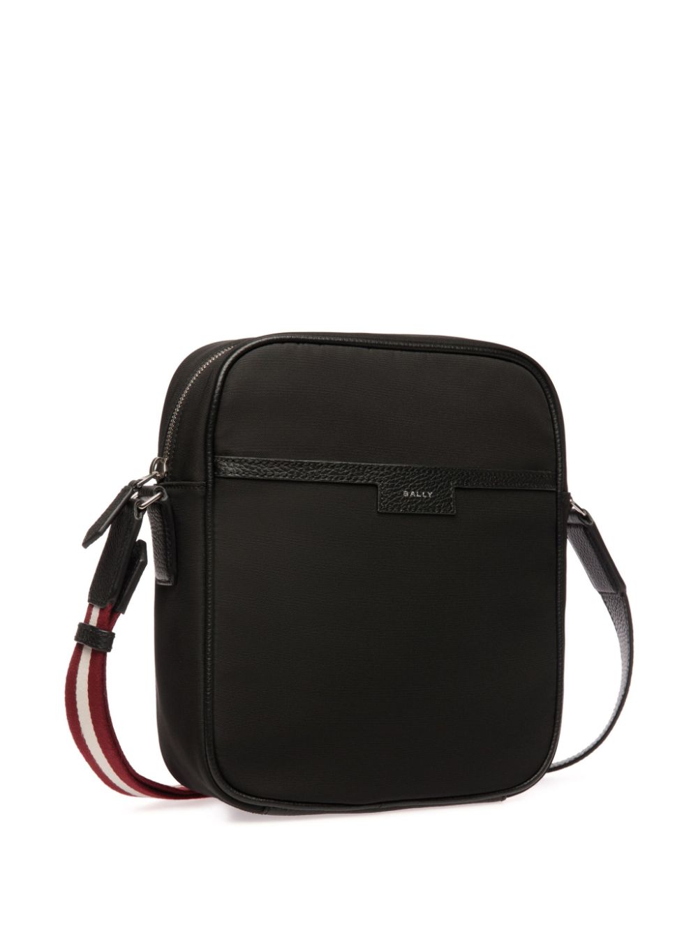 Shop Bally Code Leather Shoulder Bag In Black