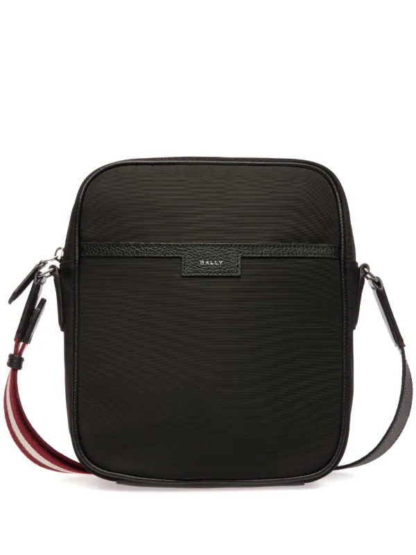 Bally Code Leather Shoulder Bag | Black | FARFETCH IN