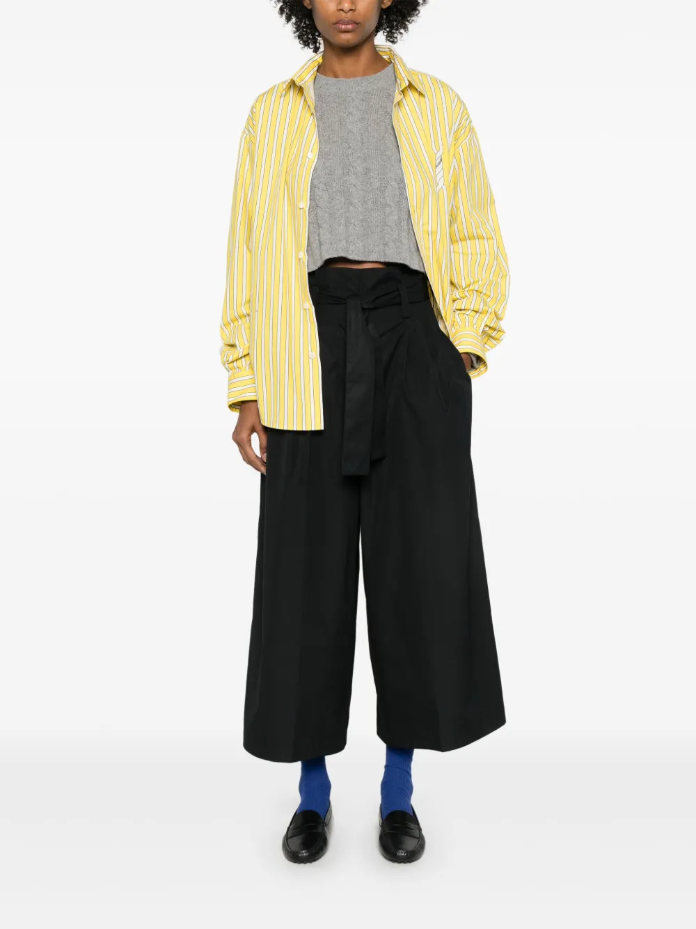 ASPESI Cropped broek - Zwart