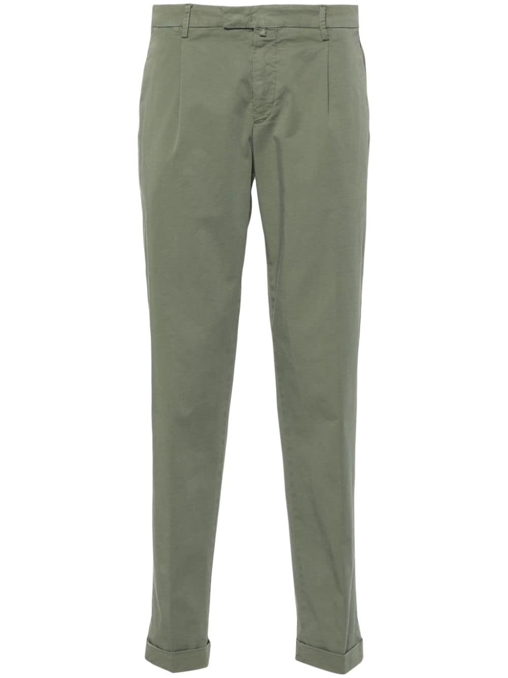 Briglia 1949 Mid-rise Cotton Chino Trousers In Green