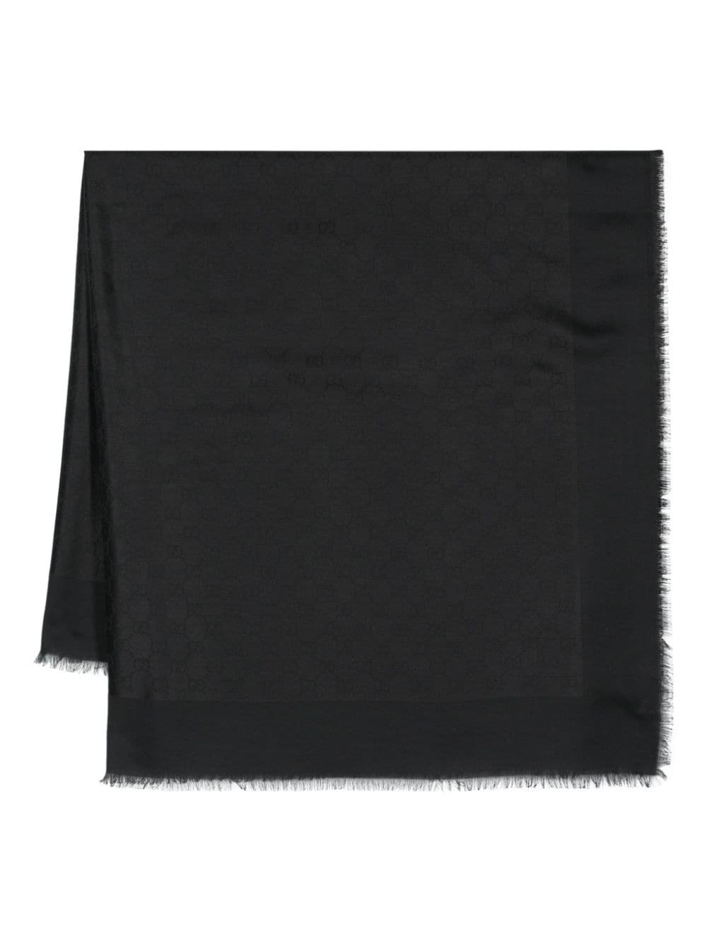 Gucci GG logo jacquard scarf Zwart