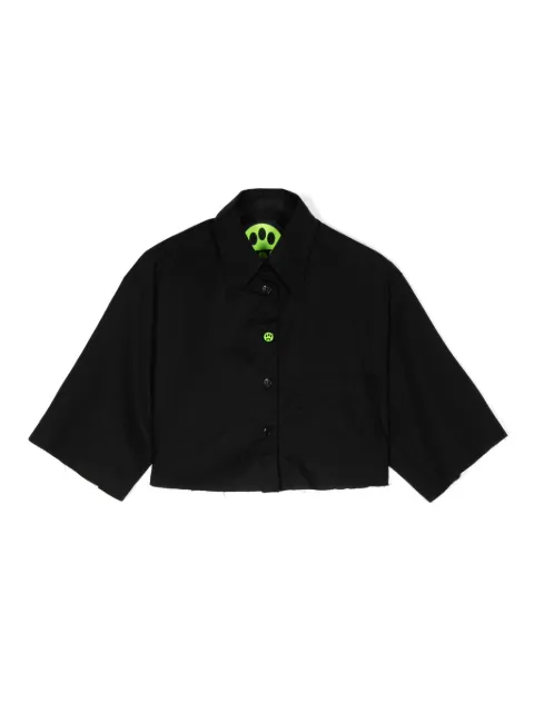 Barrow kids logo-print cropped shirt