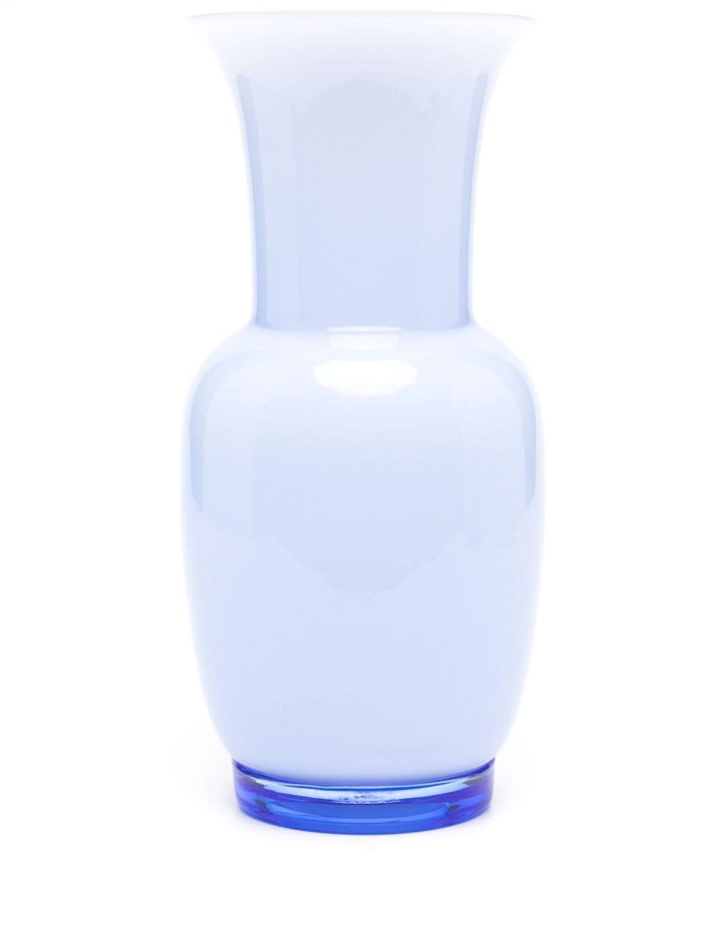 Venini Opalino Gradient-effect Vase In Blue