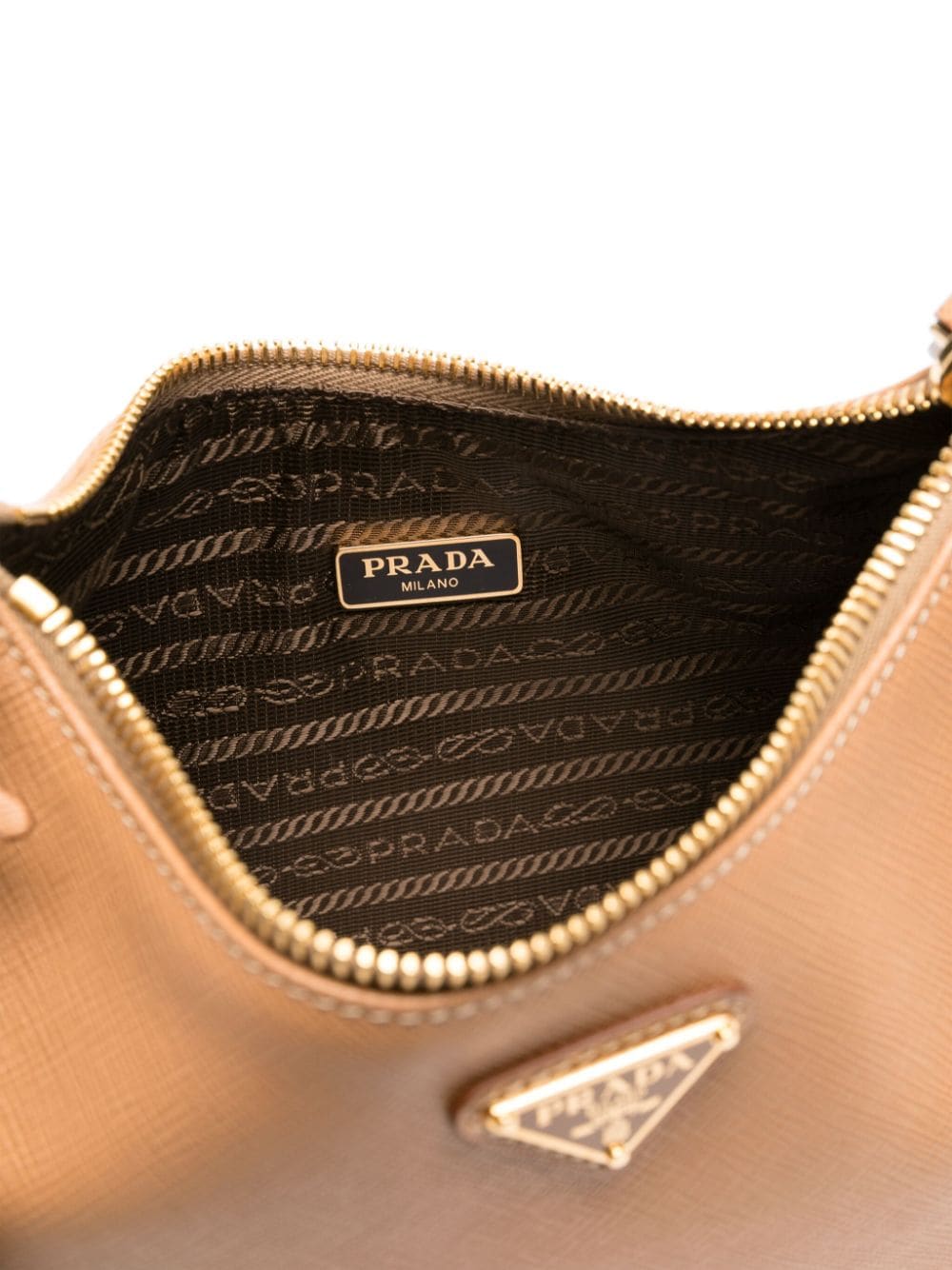 Shop Prada Re-edition 2005 Leather Shoulder Bag In Neutrals