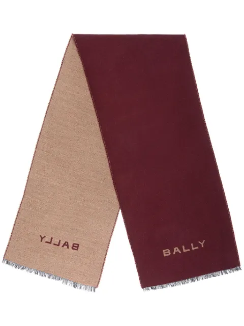 Bally logo-embroidered scarf 
