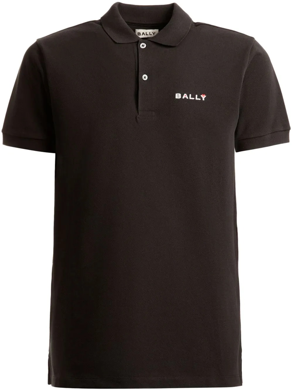 Bally Poloshirt met geborduurd logo Zwart