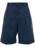 ASPESI turn-up cotton shorts - Blue