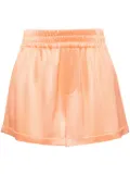 alice + olivia Richie Cuffed satin boxer shorts - Orange