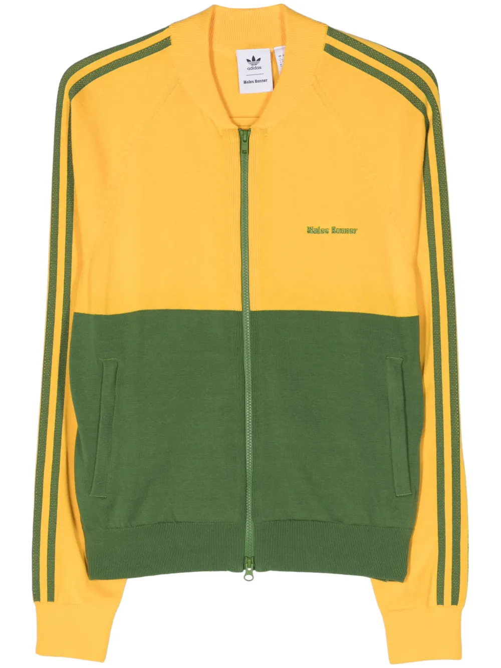 adidas x Wales Bonner zip-up cardigan Geel