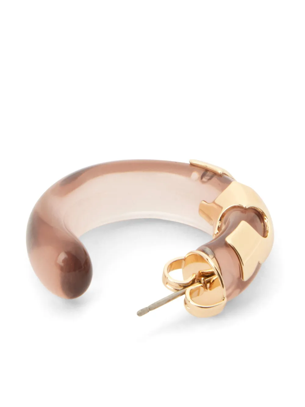 Tory Burch Resin Hoop Earrings In Pink
