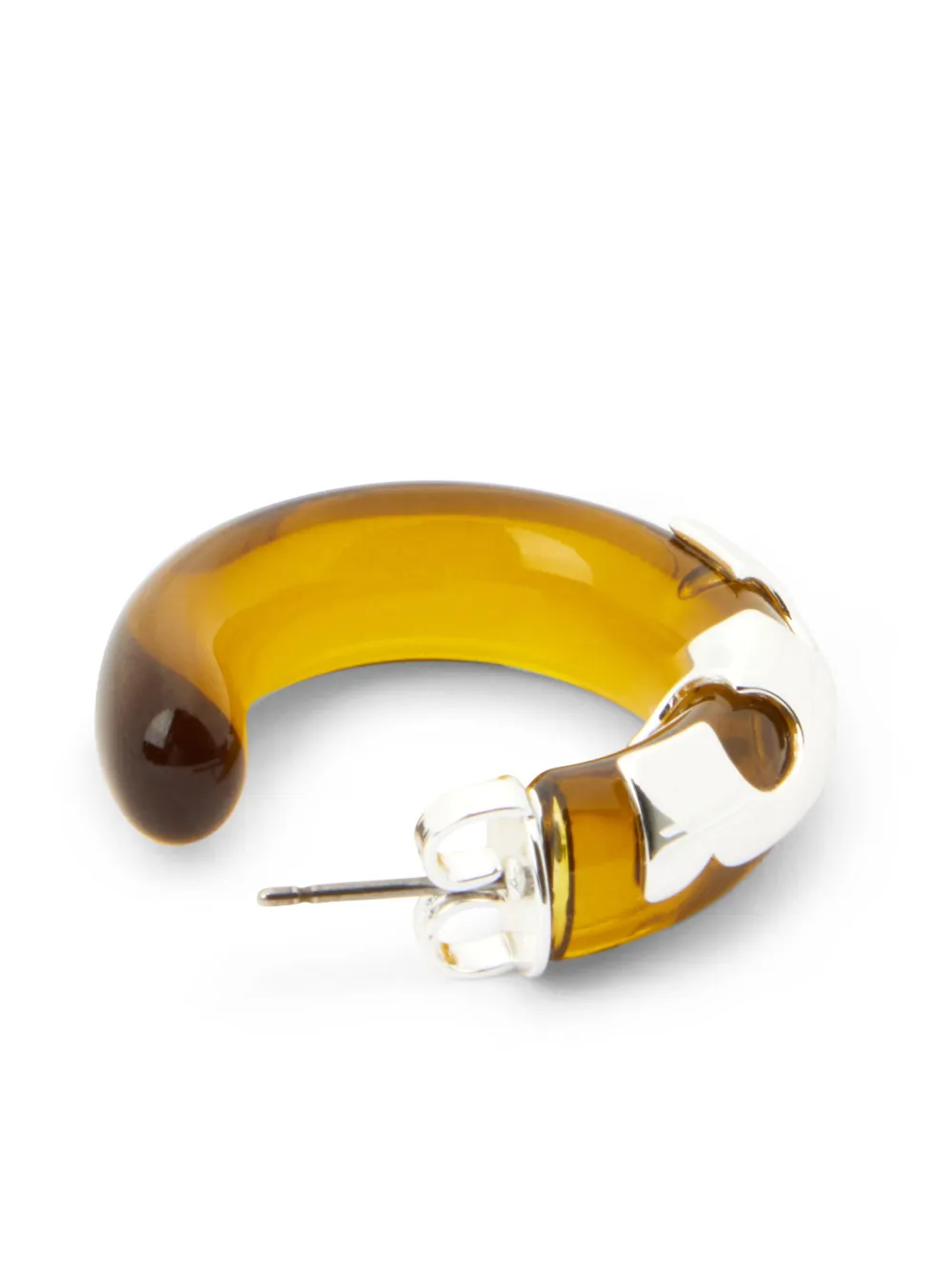 Tory Burch Resin Hoop Earrings In Yellow