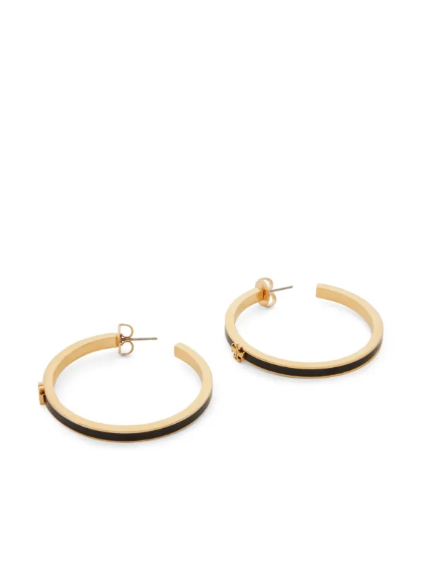 Tory Burch Kira エナメル フープピアス | グリーン | FARFETCH JP