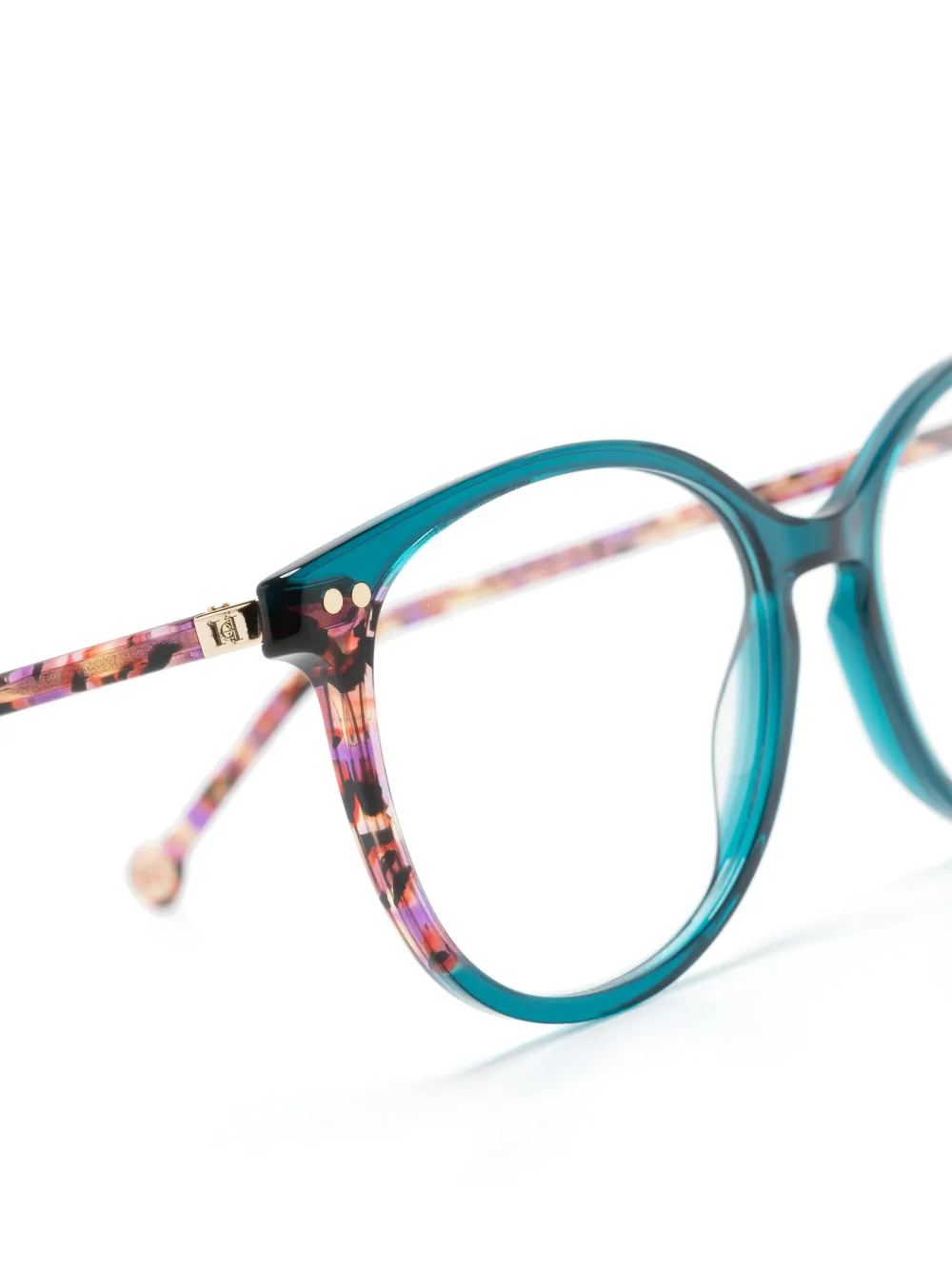 Carolina Herrera Round-frame Glasses In Blue