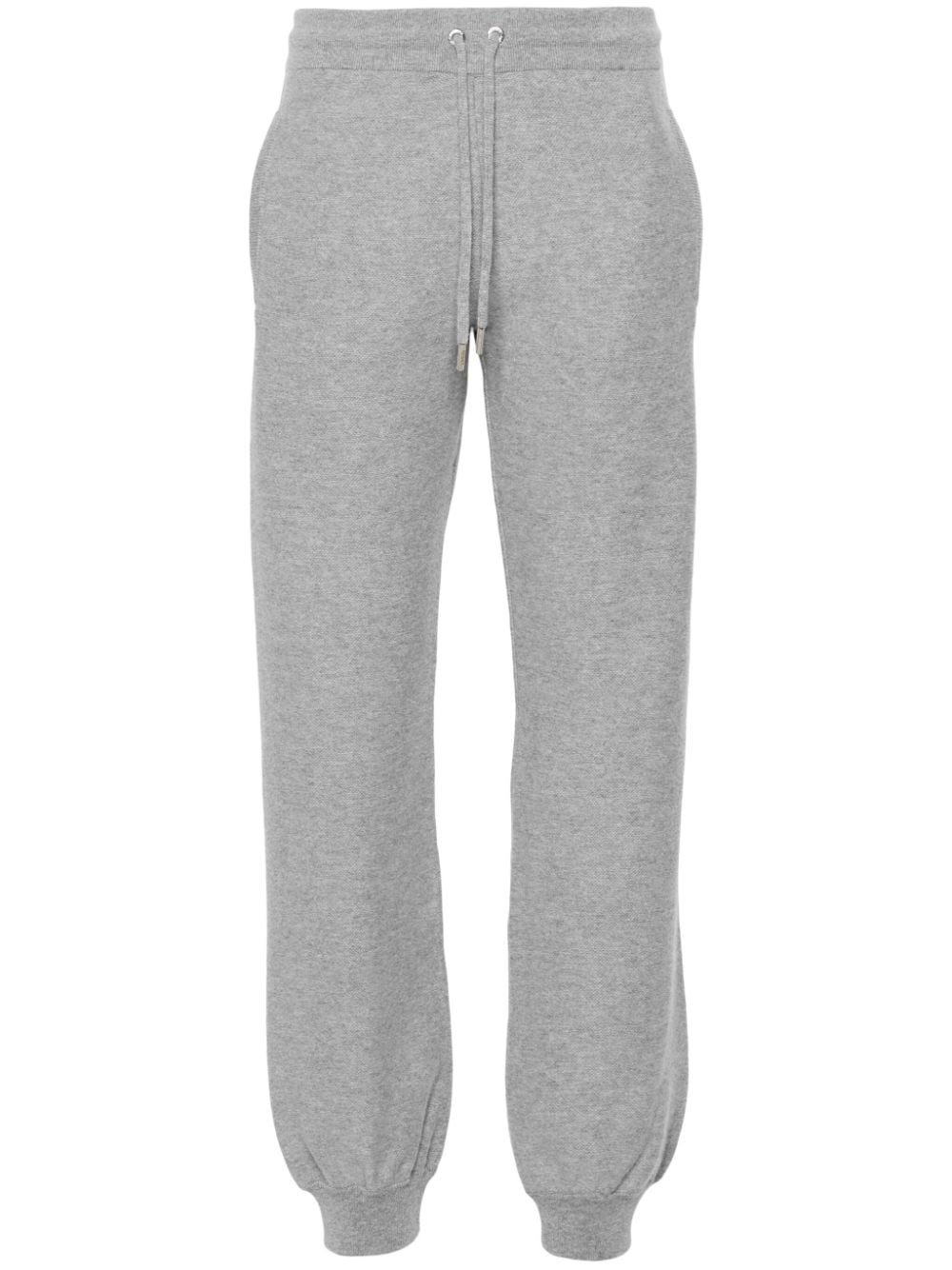 Versace Drawstring Knitted Track Pants In Gray
