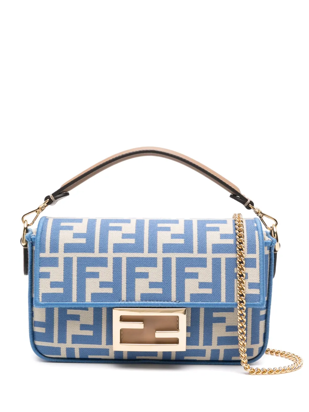 Fendi Mini Baguette Crossbody Bag In Brown