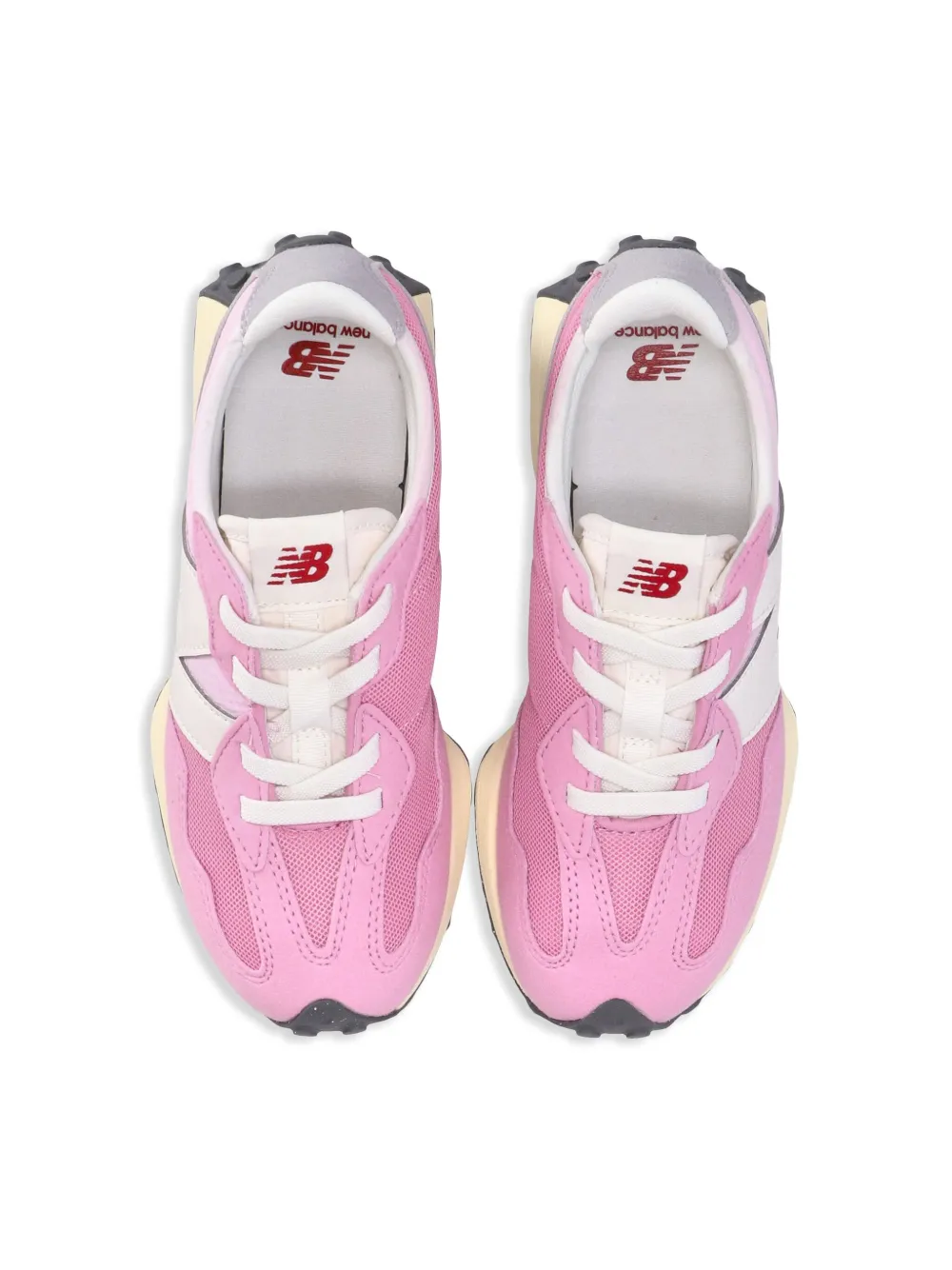 New Balance Kids 327 sneakers met bungeeveters Roze