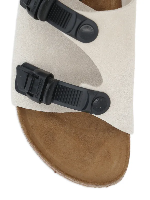 Birkenstock Zürich Tech Suede Sandals | White | FARFETCH