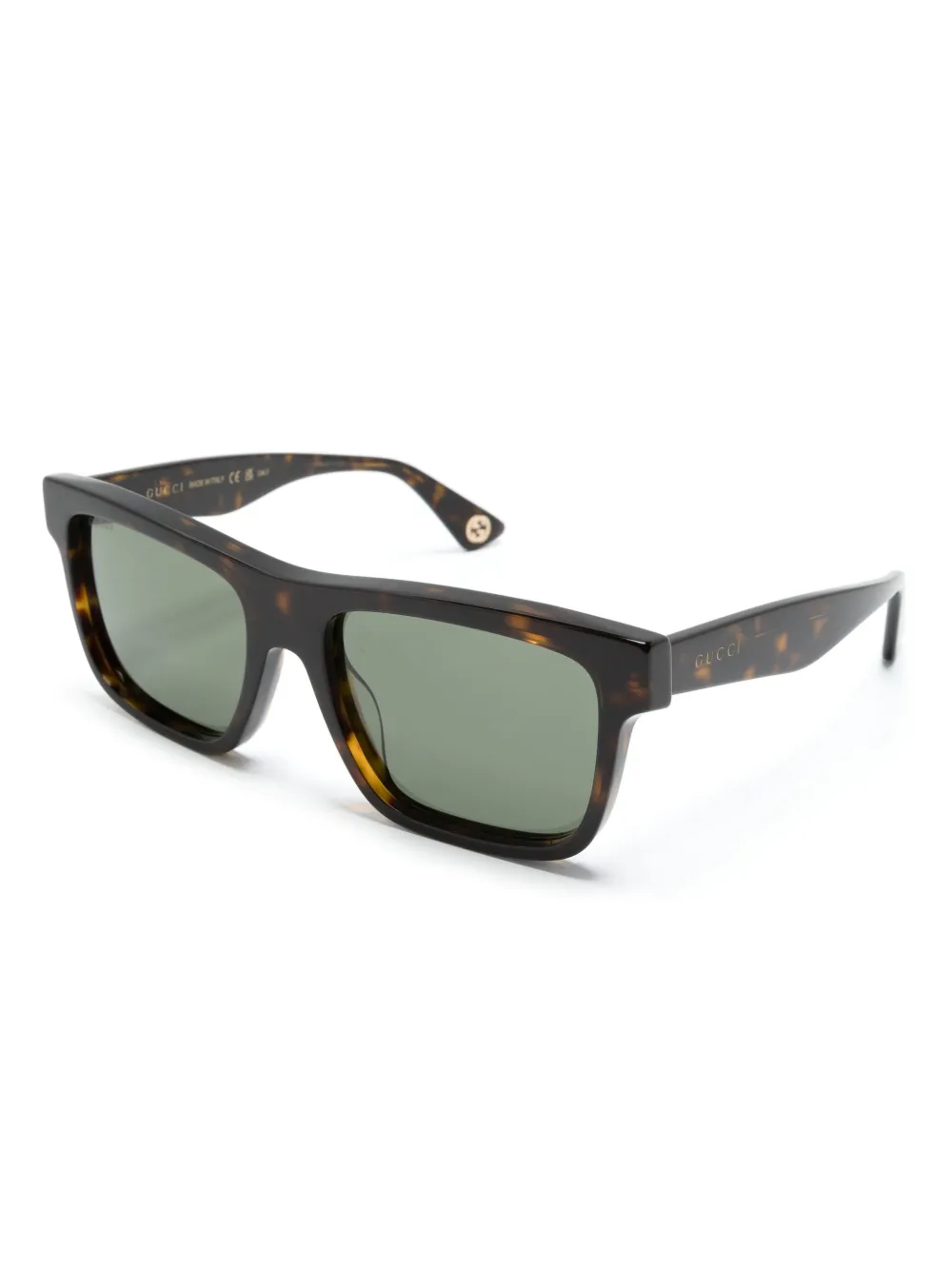 Gucci Eyewear Zonnebril met vierkant montuur - Bruin