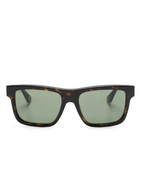 Gucci Eyewear lentes de sol con armazón cuadrada estilo carey