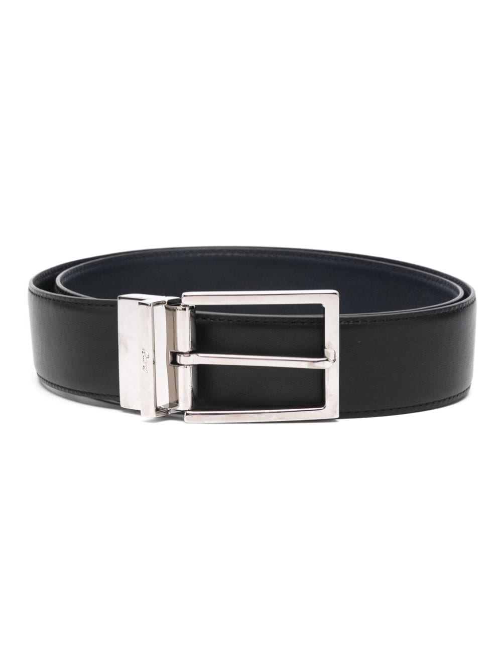 Brioni logo-debossed leather belt - Black