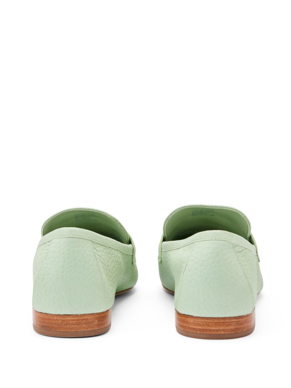 Shop Tory Burch Grained-leather Loafers In Green