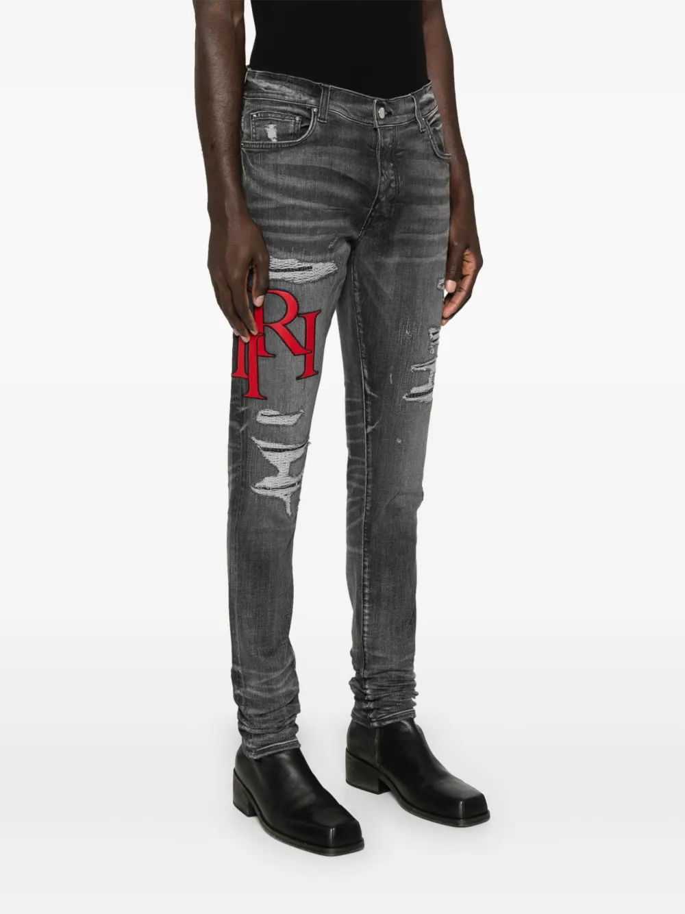 AMIRI Skinny jeans met gerafeld effect Zwart