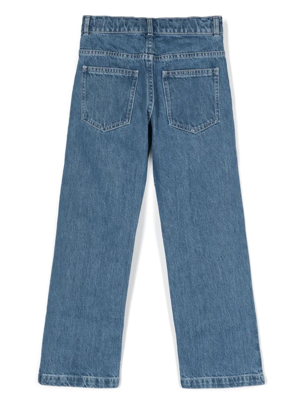 Fendi Kids Jeans met geborduurd logo Blauw