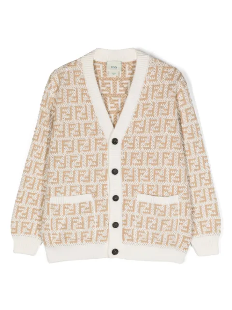 Fendi Kids cárdigan con motivo FF