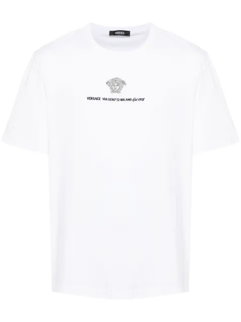 Versace playera con bordado Medusa Milano