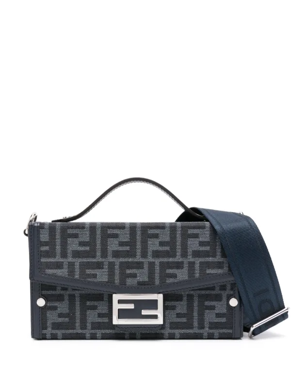 FENDI Baguette Soft Trunk Messenger Bag Blue FARFETCH BE