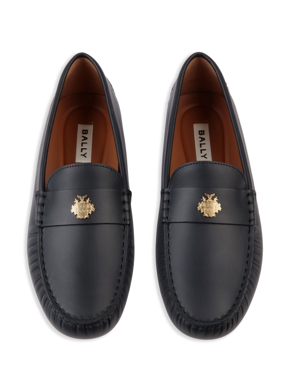 Bally Leren loafers Blauw