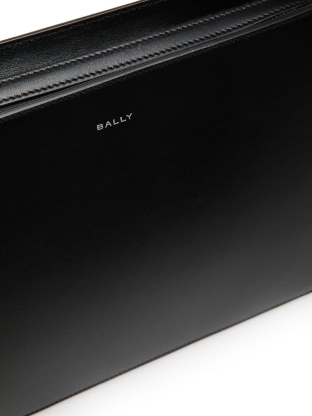 Shop Bally Loop-handle Clutch In Black